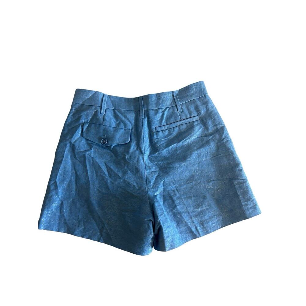 ZADIG & VOLTAIRE Women's Please Linen Blend Shorts Blue Sparkle NWT Size XS - Picture 2 of 9